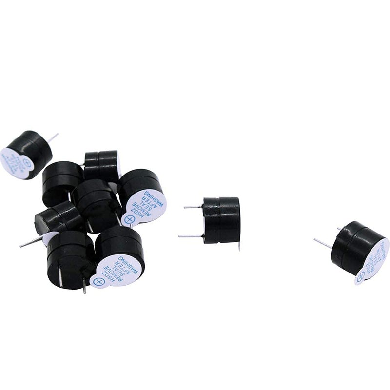 mxuteuk 10pcs DC5V Black Mini Active Piezo Buzzers Electronic Buzzer Alarm Sounder Speaker Beep Tone, Fit for Computers Printers Electronic Components HF-12095 - Image 5